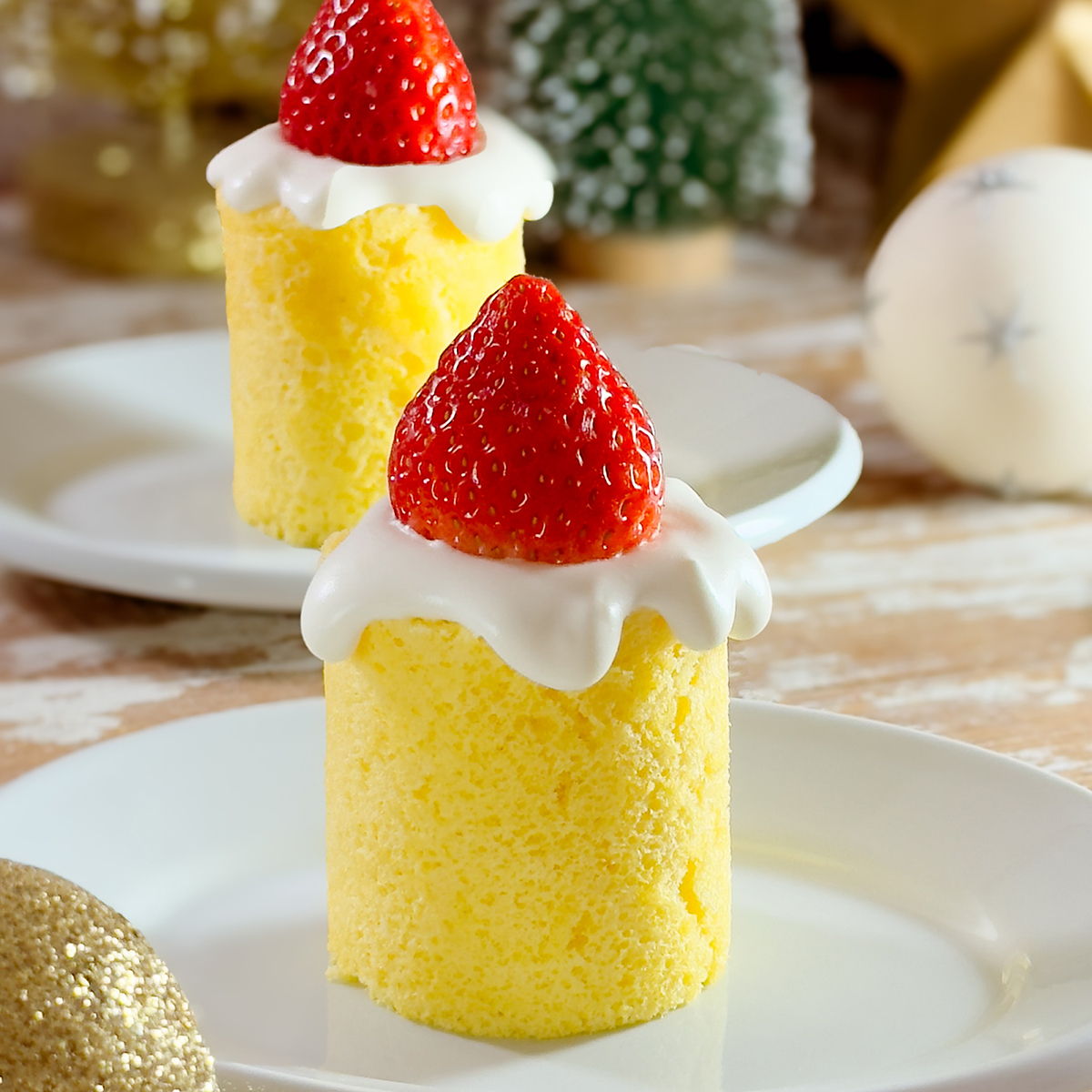 キャンドル風クリスマスケーキ