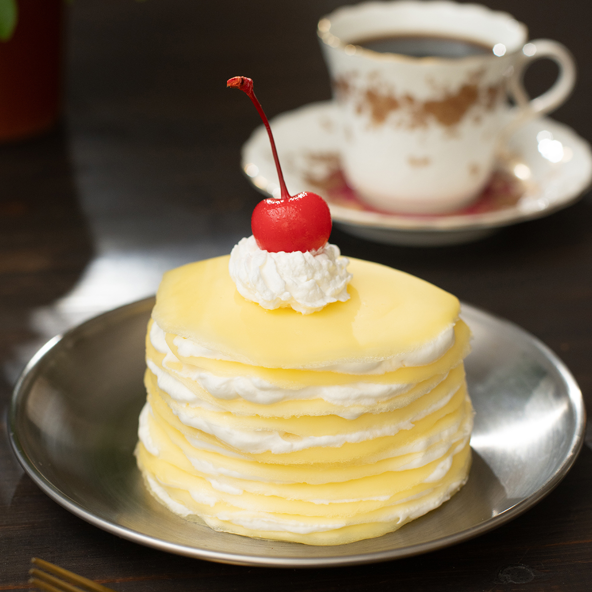 レンジで簡単！米粉のミルクレープ