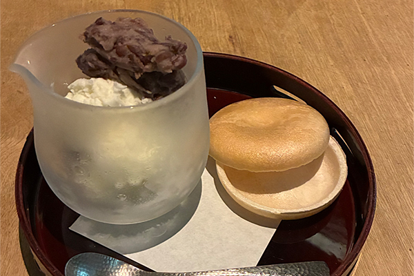 大納言アイスもなか添え