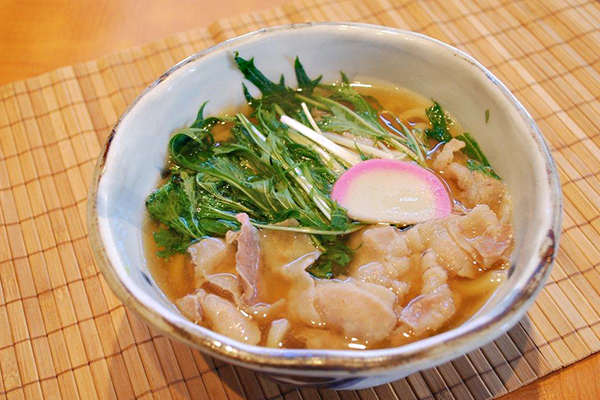 米粉の豚と水菜のハリハリうどん