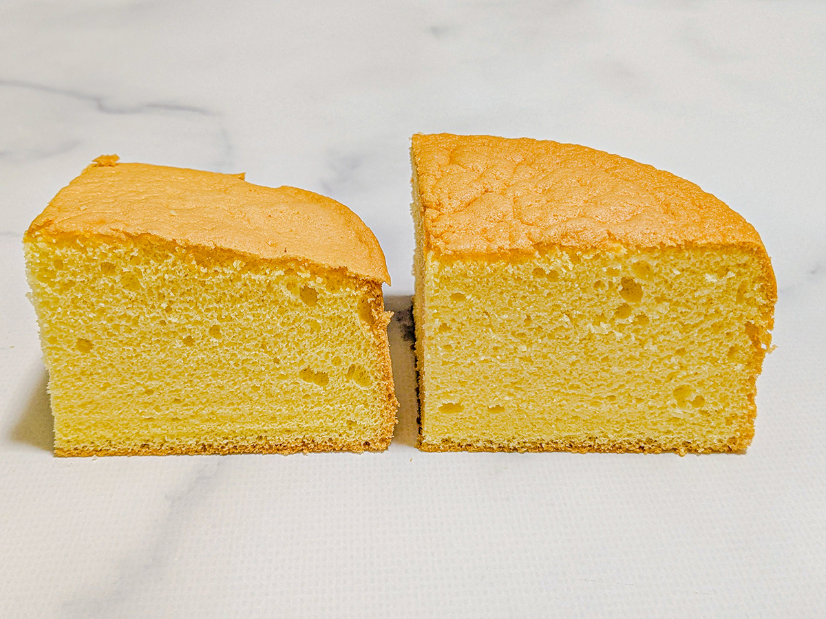 スポンジケーキで比較