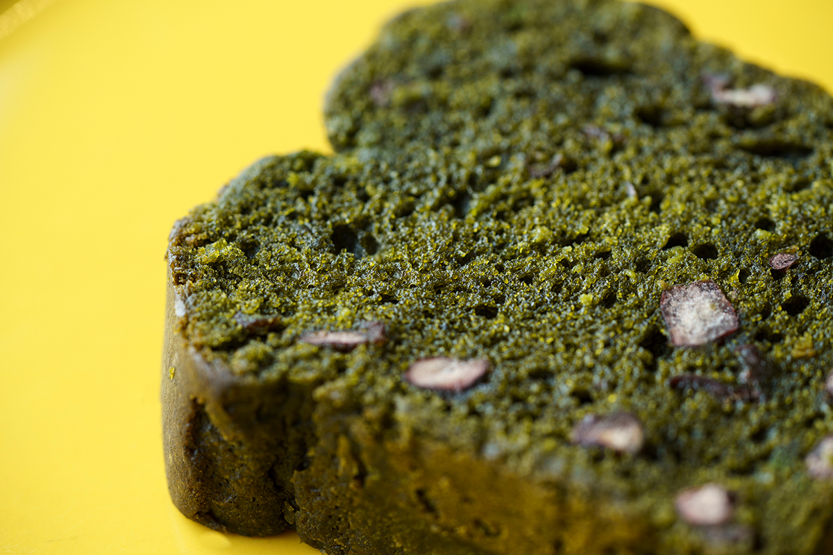 クロレラ&小豆 パウンドケーキ&アイスクリーム(セットドリンク付き)